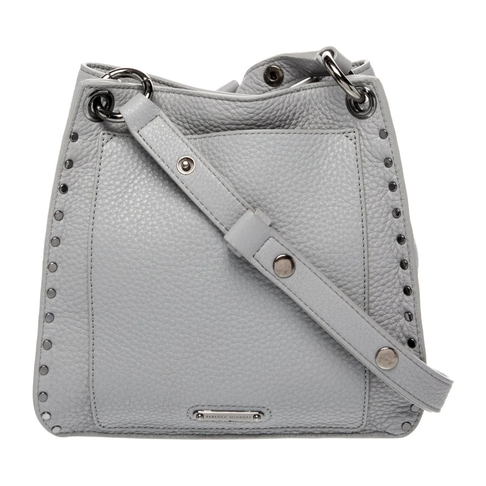 Rebecca Minkoff Light Gray Studded Crossbody Bag